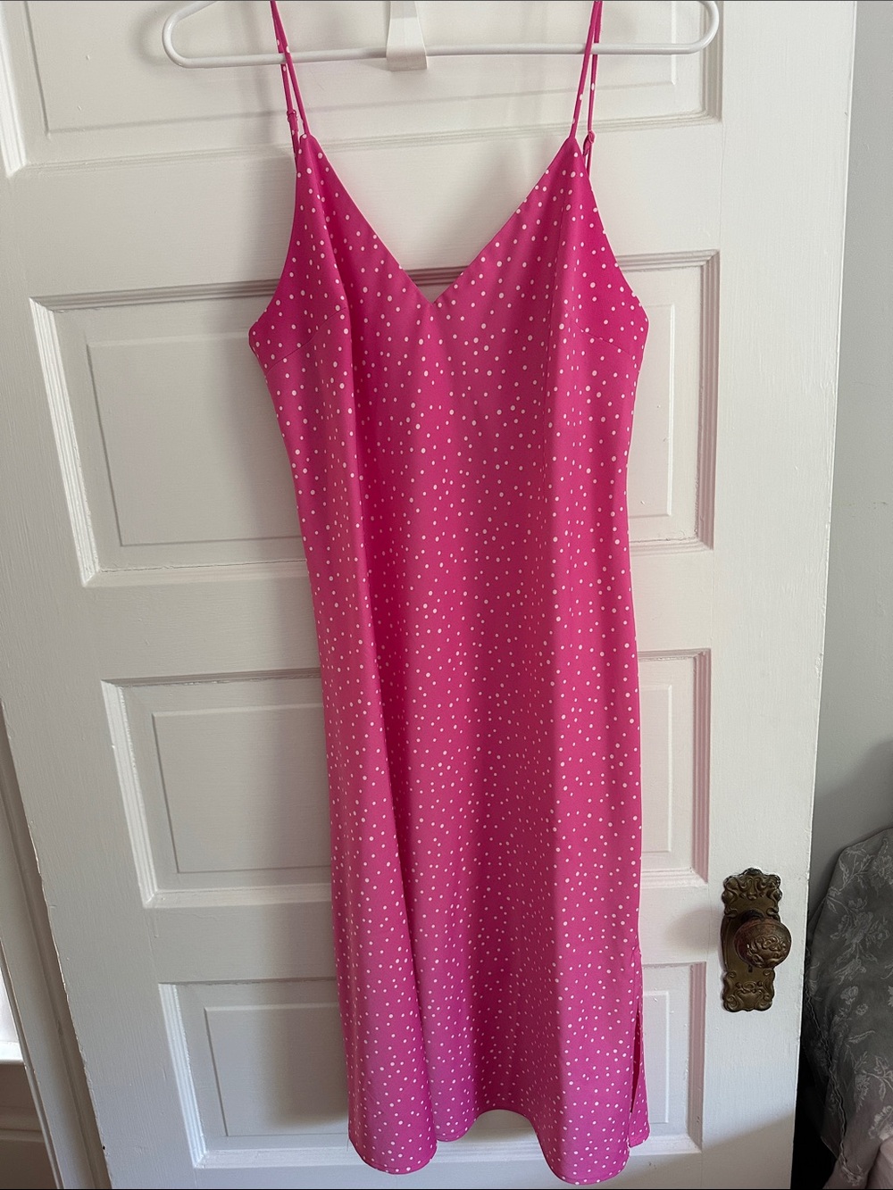 a new day Pink Polka Dot Slip Dress